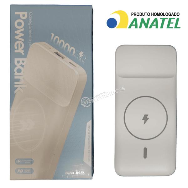 Imagem de Carregador Portátil Power Bank C/ Wireless 10000mah Com Indicador De Carga MAX0536