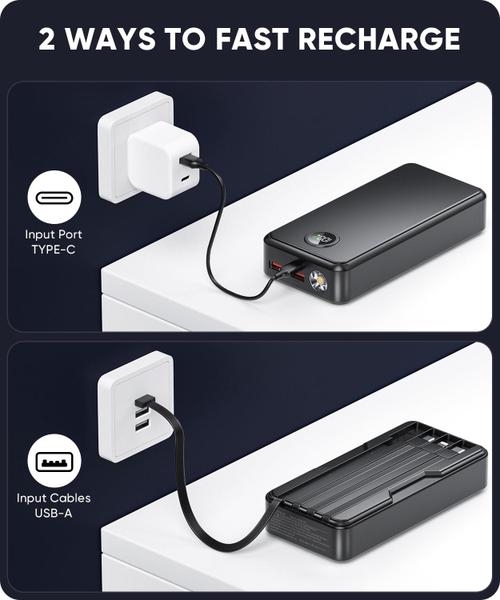 Imagem de Carregador portátil Power Bank UYAYOHU 40000mAh 22,5 W com 5 saídas