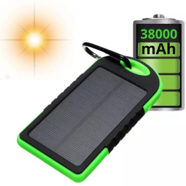 Imagem de Carregador Portátil Solar e USB 38.000mAh  Energia Infinita