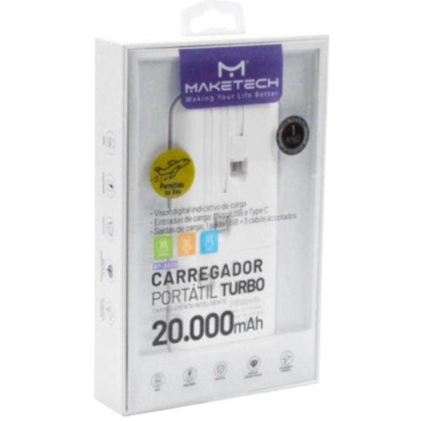 Imagem de Carregador Portátil Turbo Bt-2020 Inteligente 20.000mah