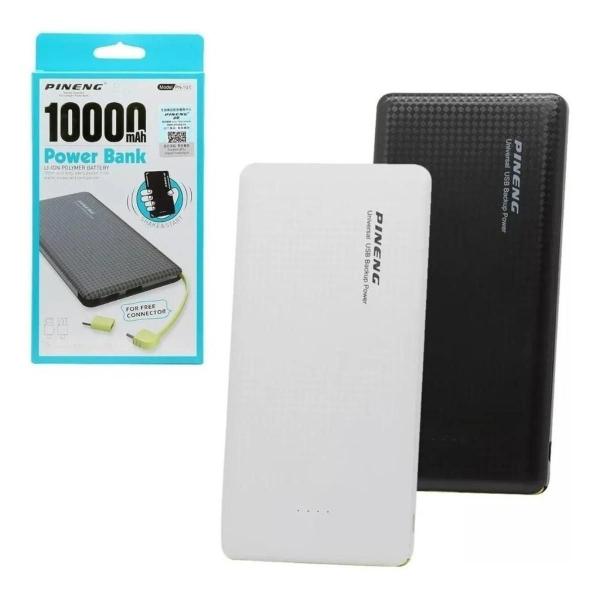 Carregador Portátil Turbo Power Bank 10.000mah Universal - pineng Imagem de Carregador Portátil Turbo Power Bank 10.000mah Universal