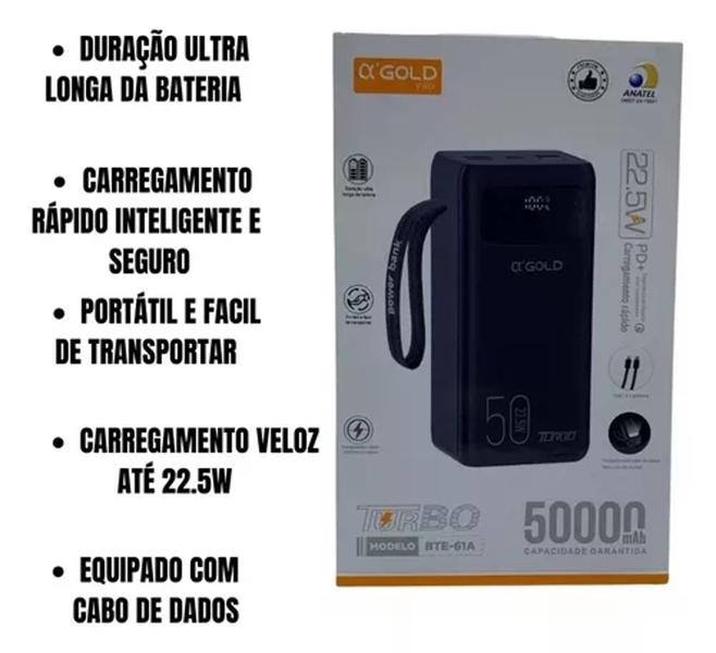 Imagem de Carregador Portatil Turbo Power Bank 50000mah Original C/ Nf