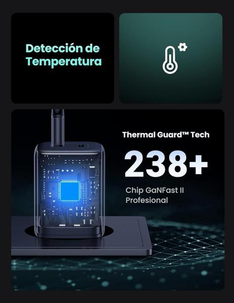 Imagem de Carregador Portátil Ugreen Nexode 45W Pd Tipo C 25W + 20W