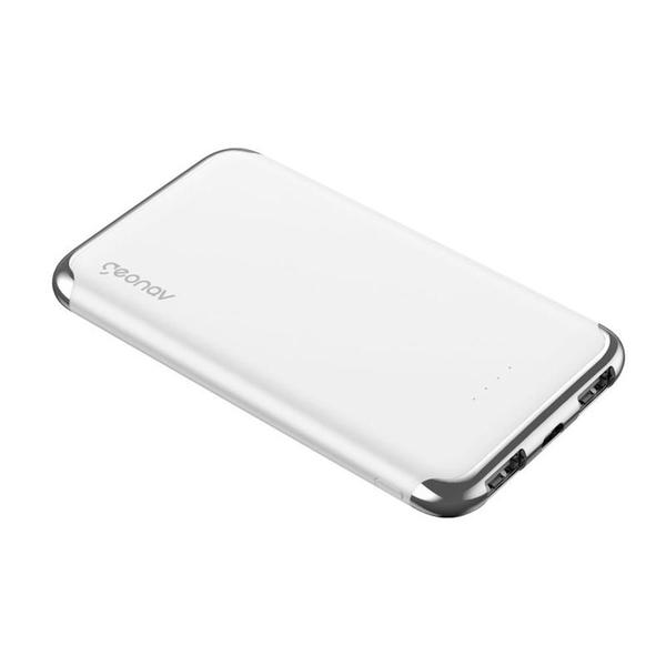 Carregador Portátil Universal Geonav, 6000 mAh, Branco - PB6kWT Carregador Portátil Universal Geonav, 6000 mAh, Branco - PB6kWT