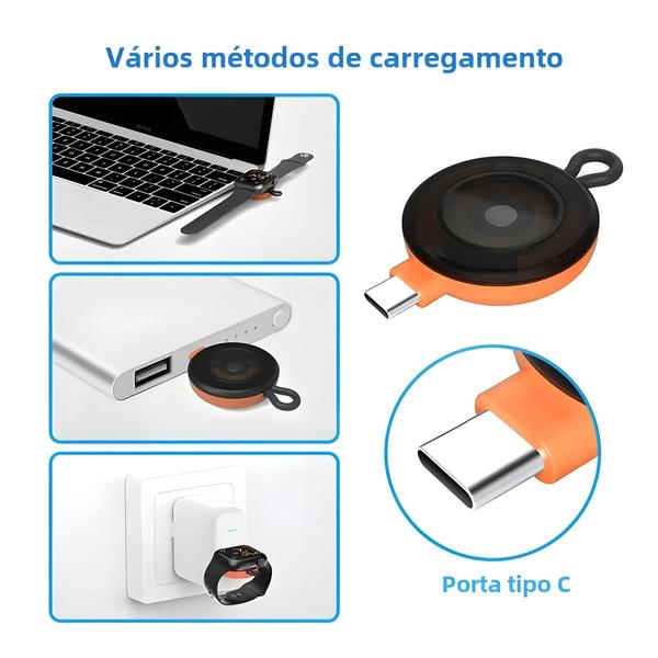 Imagem de Carregador Portátil USB-C Magnético para Samsung Watch 6/5/4/3 - Estação de Carregamento Rápido