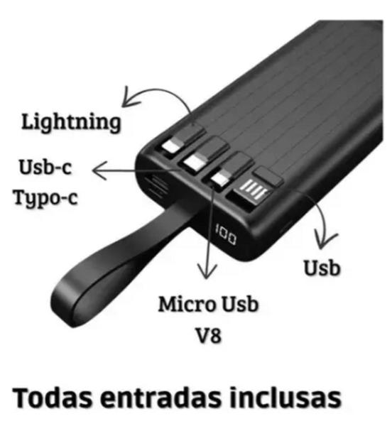 Imagem de Carregador Power Bank 20.000 Mah Celular Tablet Caixa som  - Universal