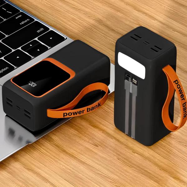 Imagem de Carregador Power Bank Portátil 50000mah Muito potente Carga Rápida Bateria Preto Branco