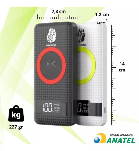 Imagem de Carregador Power Bank Sem Fio  Pn-886 10.000mah Qi Top