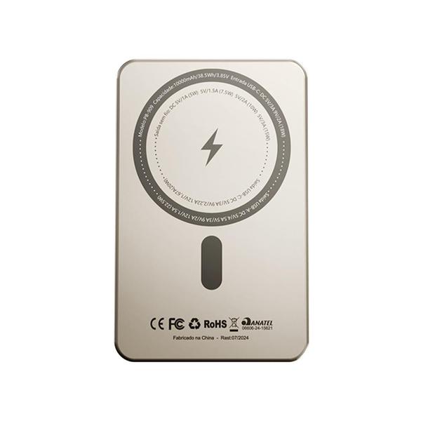 Imagem de Carregador Power Bank Titanium compatível com Magsafe  10.000mAh PB-909