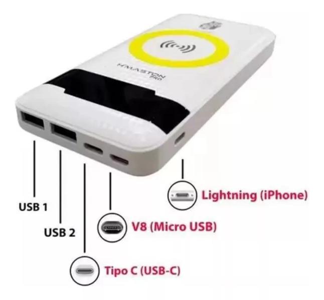 Imagem de Carregador Power Bank Wirelless Chnpineng Pn-886 10000mah