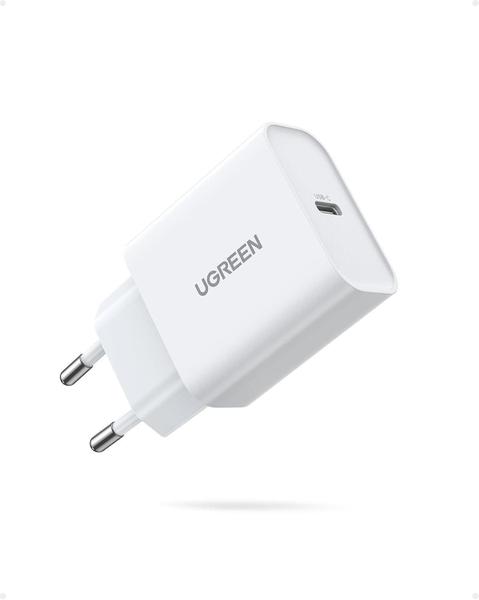 Imagem de Carregador Rápido 20W Plugue Usb Tipo C Pd 3.0 Ugreen Branco