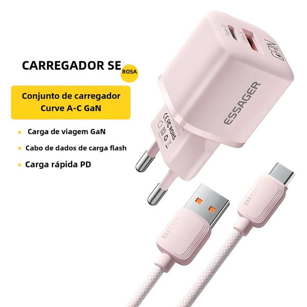 Imagem de Carregador Rápido 20W USB-C PD e QC 3.0 - Compatível com iPhone 14, 13, 12, 11