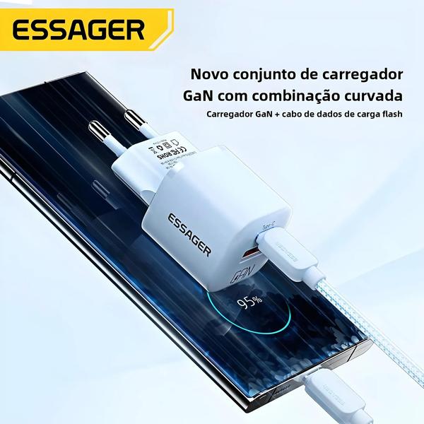 Imagem de Carregador Rápido 20W USB-C PD e QC 3.0 - Compatível com iPhone 14, 13, 12, 11