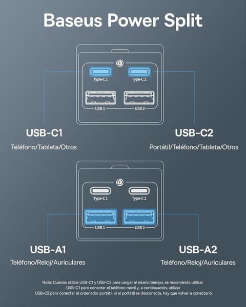 Imagem de Carregador Rápido Baseus Usb C 100W Desktop (Cabo Incluído)