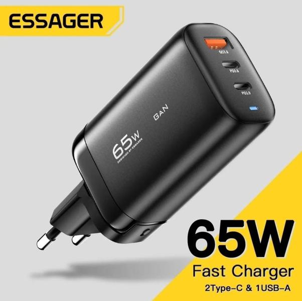 Imagem de Carregador Rápido De Celular GaN 65w Essager