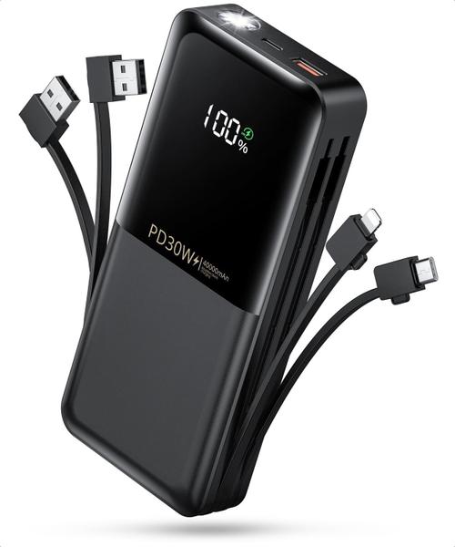 Imagem de Carregador rápido Power Bank QiSA 40000mAh PD30W com 2 saídas