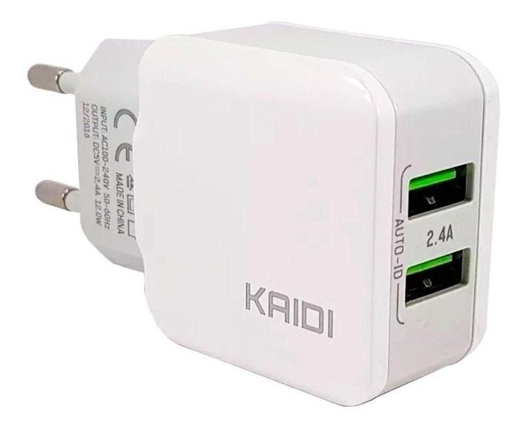 Imagem de Carregador Rapido Turbo Kaidi Kd-87c 2.4a Usb + Cabo Tipo C