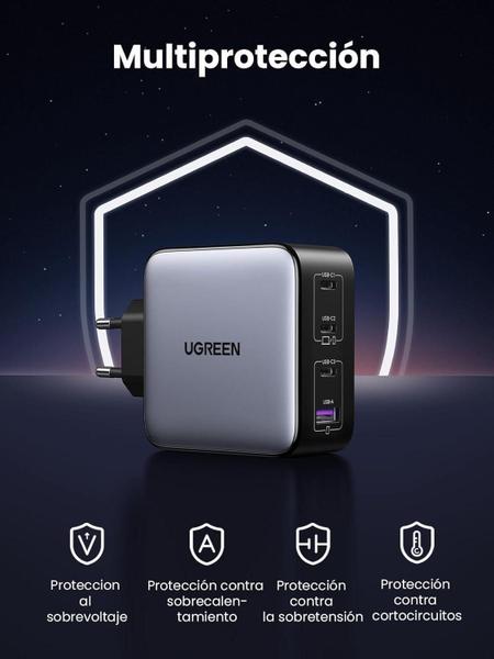 Imagem de Carregador Rápido Ugreen Nexode 100W Usb C Gan (Plugue - Br)