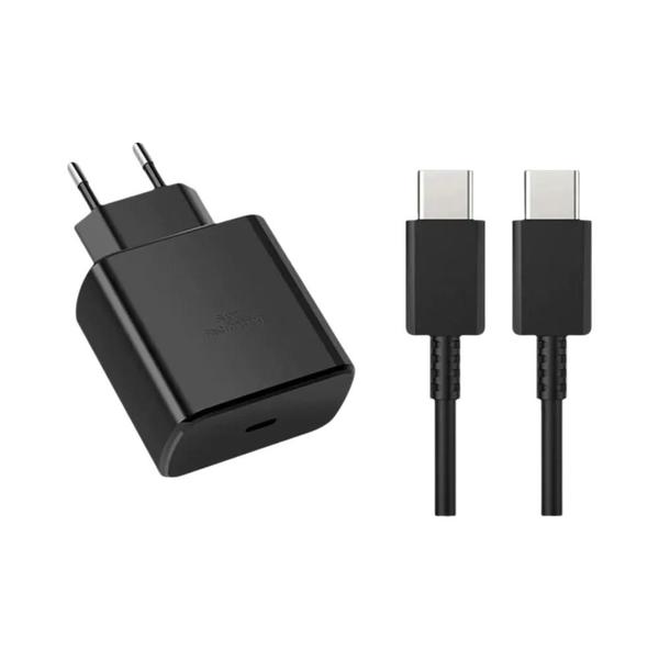 Imagem de Carregador Rápido USB-C 45W PD para Samsung Galaxy S24/S23/S22/S21/Note10/A54/A34 - com Cabo Tipo C