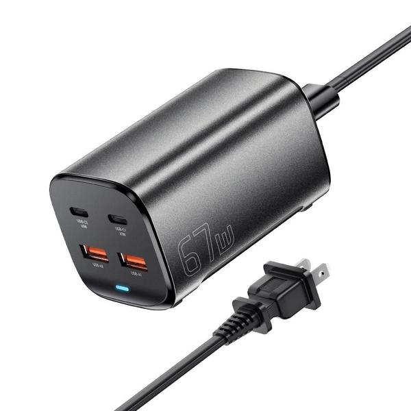 Imagem de Carregador Rápido USB-C 67W - Compatível com Quick Charge 4.0, QC 3.0 e PD - Para Macbook, Samsung e iPhone