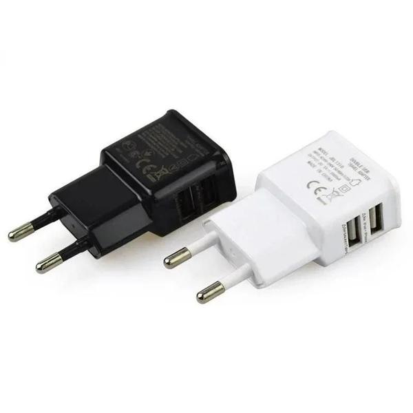 Imagem de Carregador Rápido USB Duplo 5V 2A Adaptador De Telefone Universal Plugue UE Para iPhone 14 15 16