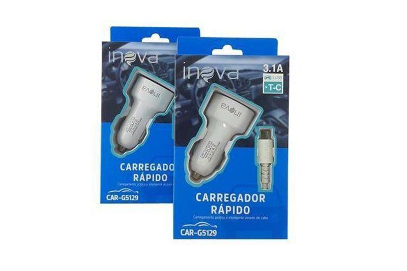 Imagem de Carregador Rápido Veicular 3.1a USB Type C CAR-G5129 - Inova