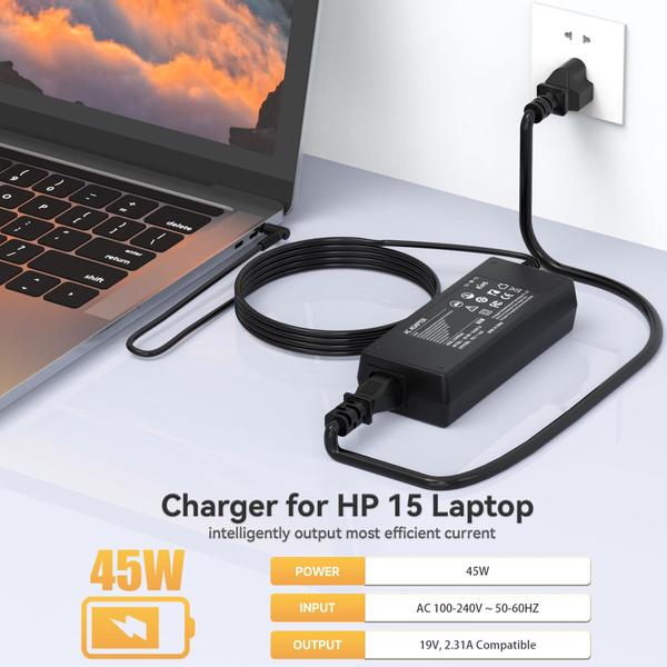 Imagem de Carregador ROLADA 45W para Laptop HP - Modelo 15