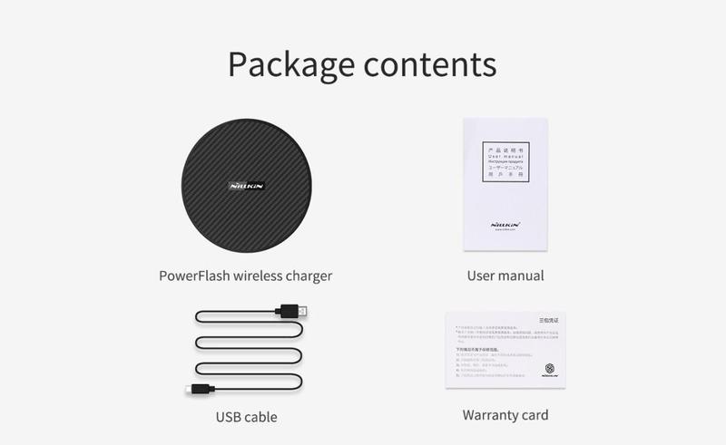 Imagem de Carregador Sem Fio Fast Charge Nillkin - Fibra De Carbono Qi