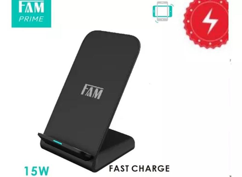 Imagem de Carregador Sem Fio Indução 15w Fast Charge Vertical Suporte