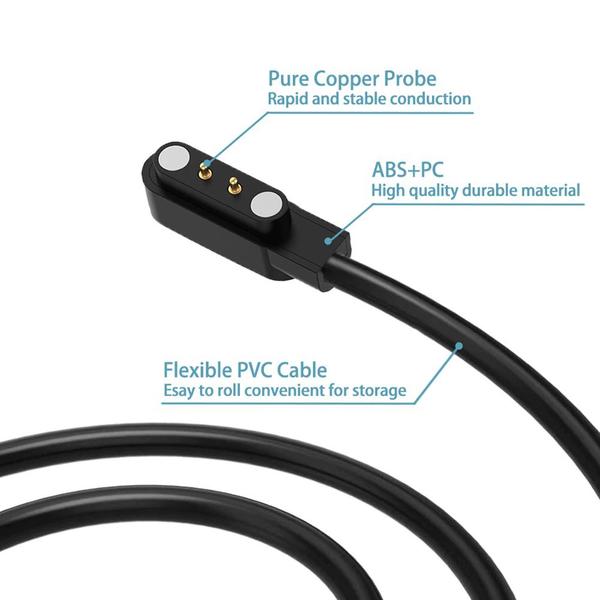 Carregador Smartwatch Com 02 Pinos 2.84mm, 4mm, 7.62mm - Poolsy Imagem de Carregador Smartwatch Com 02 Pinos 2.84mm, 4mm, 7.62mm