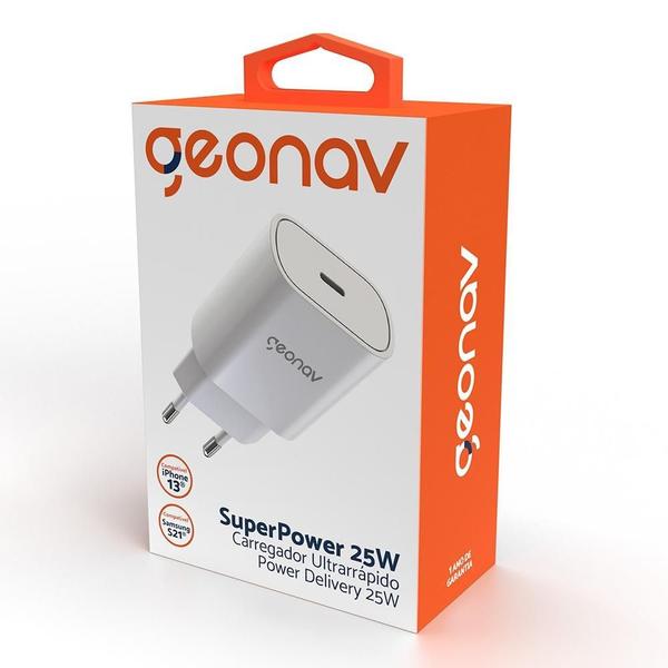 Imagem de Carregador Superpower Geonav, 25W, Compatível com Samsung S21 - CH25PDWT