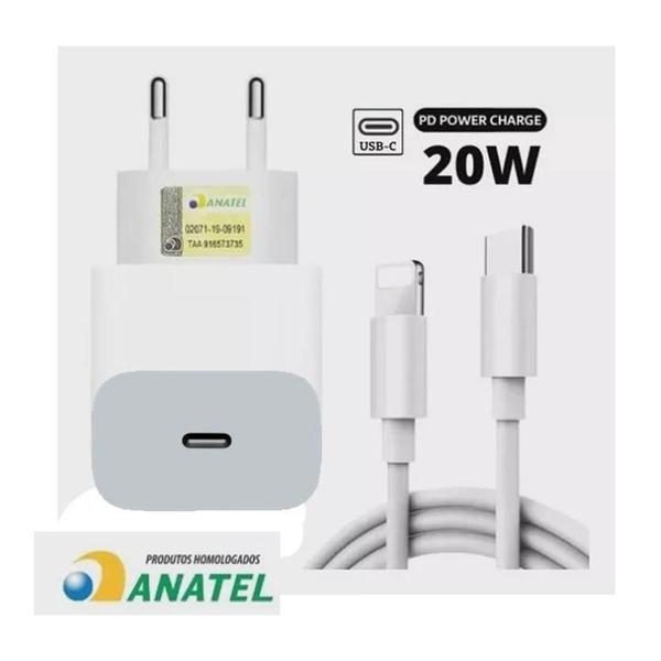 Carregador Turbo 20W + Cabo USB 1MT Lightining Compativel Todos iPhone - Hrebos Imagem de Carregador Turbo 20W + Cabo USB 1MT Lightining Compativel Todos iPhone