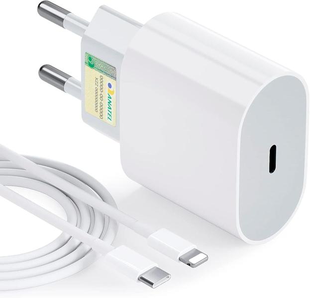 Imagem de Carregador  Turbo 20W USB-C Lightning Carga Rápida Tecnologia Power