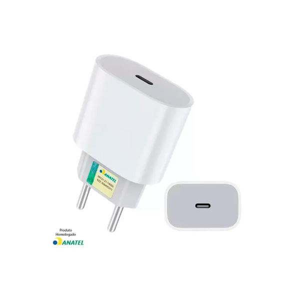 Imagem de Carregador Turbo 30W Fonte USB-C + Cabo Tipo-C P/ Lightning Compatível Todos iPh0ne - AGold