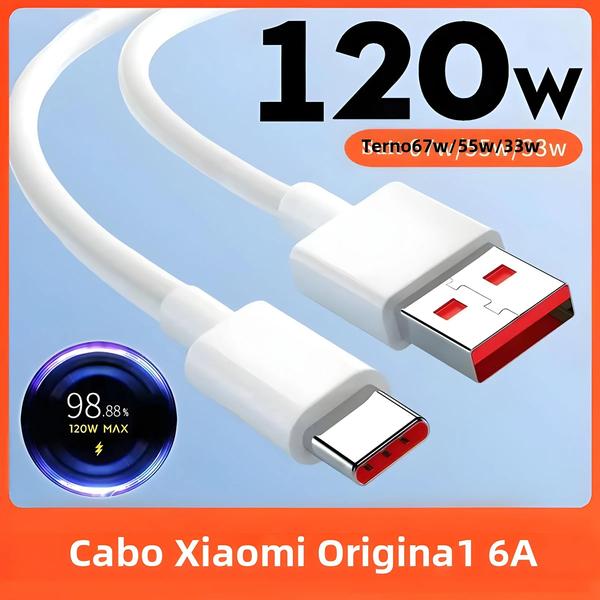 Imagem de Carregador Turbo 67W USB Tipo C para Xiaomi Redmi Note, Mi 13 Lite e K60