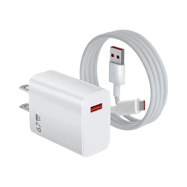 Imagem de Carregador Turbo 67W USB Tipo C para Xiaomi Redmi Note, Mi 13 Lite e K60