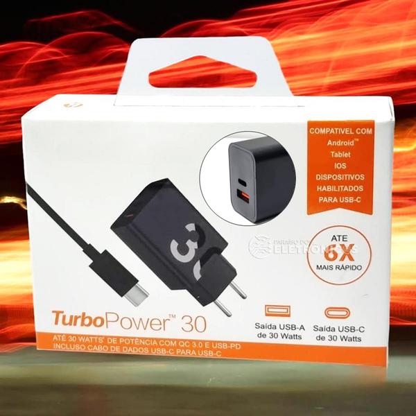 Imagem de Carregador Turbo Carga Rápida 5V=4.0 30W Para Celular Smartphone Cabo USB TYPE-C - LE1TYPEC