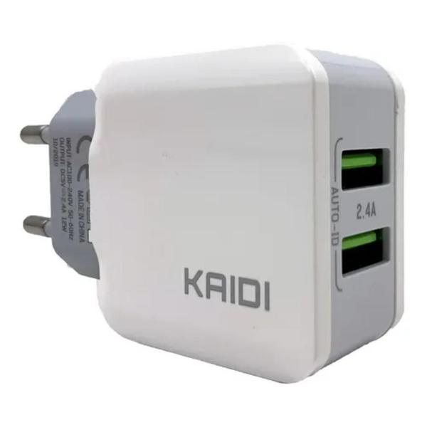 Imagem de Carregador Turbo Celular 2 Usb - Kaidi Tipo C