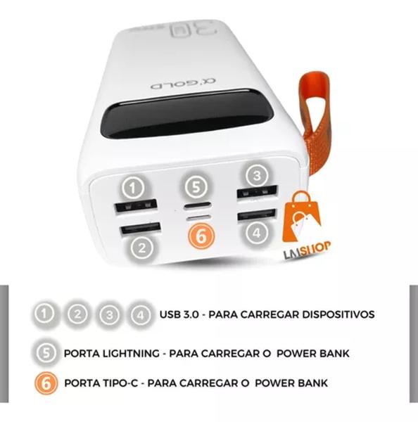 Imagem de Carregador Turbo Portátil Power Bank 30.000mah Carga Rápida