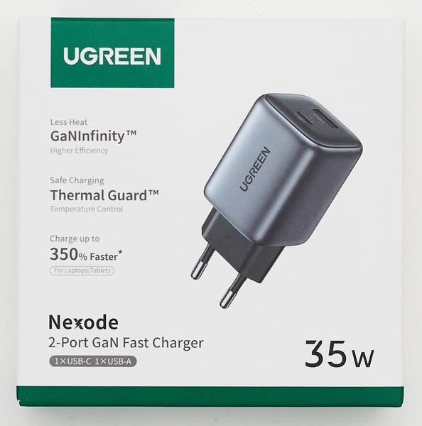 Imagem de Carregador Ugreen Nexode 35W Gan Pd 3.0 Qc 4+ Usb-A + Usb-C