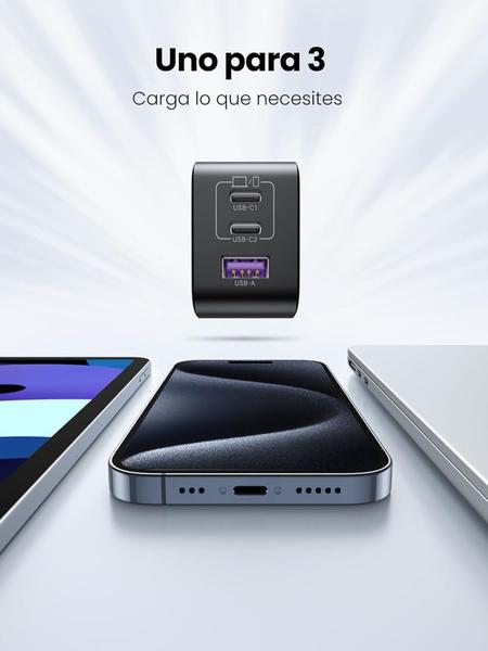 Imagem de Carregador UGREEN Nexode 65W GaN USB-C - Power Delivery PD 3.0 - Quick Charge 4.0 Fast Charging