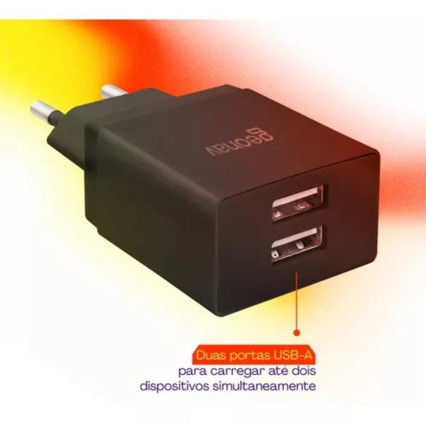 Imagem de Carregador Universal De Parede 2 USB Bivolt Rápido