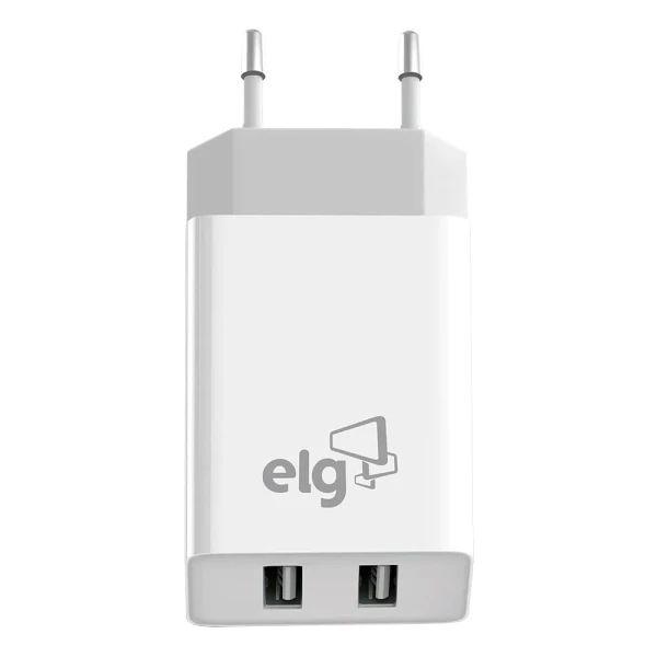 Imagem de Carregador Universal ELG 2 Entradas USB Branco - WC124E