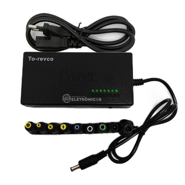 Imagem de Carregador Universal Portátil Para Notebook Com 9 Conectores De 12-24 Volts 120W JT120W