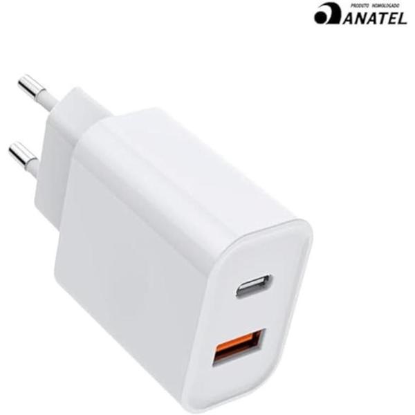 Imagem de Carregador Universal Ultra Rápido/Turbo Duo, USB-C e USB-A Power Delivery 40W, 9.1 A Quick Charge 4.0