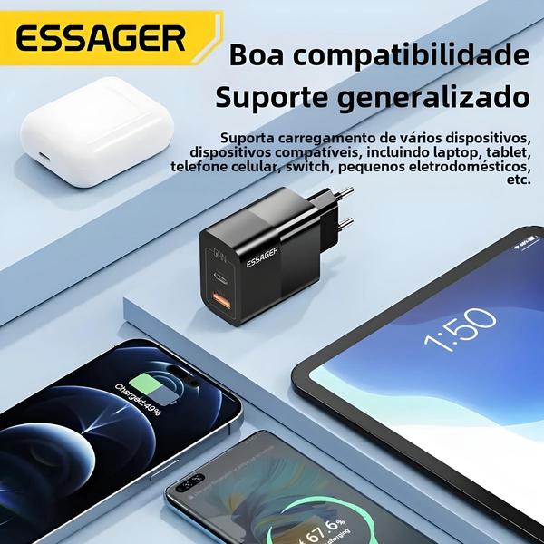 Imagem de Carregador USB-C 33W de Carregamento Rápido para iPhone e iPad