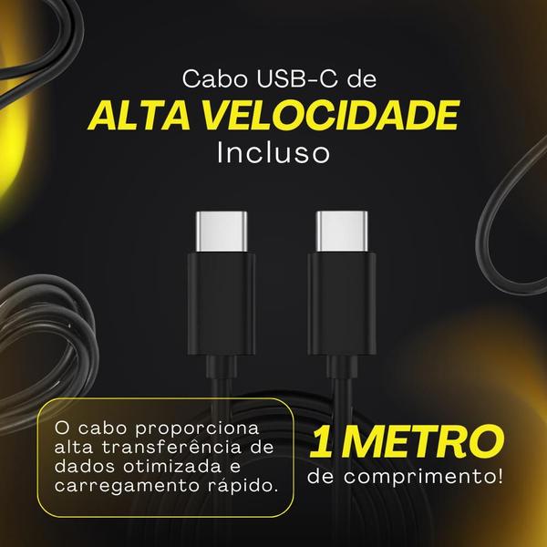 Imagem de Carregador USB-C 50W Ultra Rápido, Compatível Com Android, Notebooks, Com Carregamento Rápido E Proteção Avançada Sobretensão E Sobrecorrente