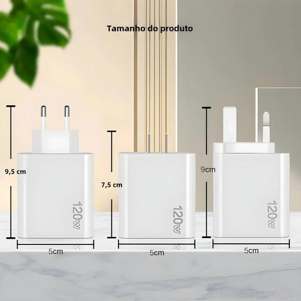 Imagem de Carregador USB-C PD de 5 Portas com Carga Rápida 30W para iPhone 15/14