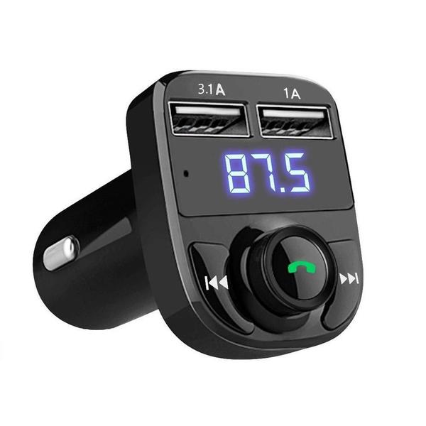 Imagem de Carregador Usb Carro Transmissor Mp3 Fm S/ Fio Bluetooth Nf