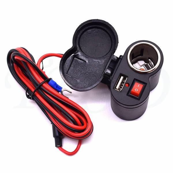 Carregador USB para Moto com Chave de Liga/Desliga - Não perca! - King Imagem de Carregador USB para Moto com Chave de Liga/Desliga - Não perca!